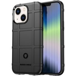 Mobigear Rugged Shield iPhone 14 Hoesje Flexibel TPU Backcover Shockproof - Zwart