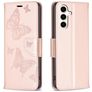 Mobigear Butterfly Samsung Galaxy S23 FE Hoesje Bookcase Portemonnee - Roségoud
