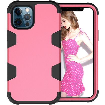 Mobigear Ultra Tough iPhone 12 Pro Max Hoesje Hardcase Backcover Shockproof - Magenta