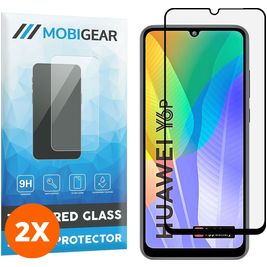 Mobigear Premium Huawei Y6p Glazen Screenprotector - Case Friendly - Zwart (2-Pack)