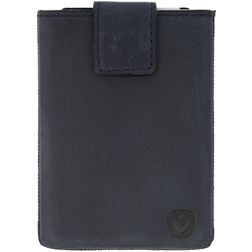 Valenta Card Case Pocket Leren Pasjeshouder - 8 Pasjes - Blauw
