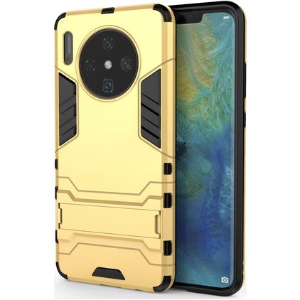 Mobigear Armor Stand Huawei Mate 30 Hoesje Hardcase Backcover Shockproof met Standaard - Goud