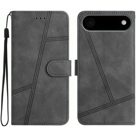 Mobigear Stitch iPhone Air Hoesje Bookcase Portemonnee - Grijs