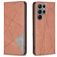 Mobigear Rhombus Slim Samsung Galaxy S25 Ultra Hoesje Bookcase - Bruin
