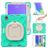 Mobigear RingGuard iPad Mini 6 (2021) Hoes Hard Kunststof,Siliconen Backcover + Stylus Houder + Schouderband + Standaard - Turquoise