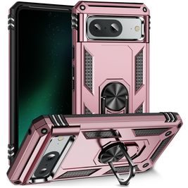Mobigear Armor Ring Google Pixel 8a Hoesje Hardcase Backcover Shockproof met Ringhouder - Roségoud