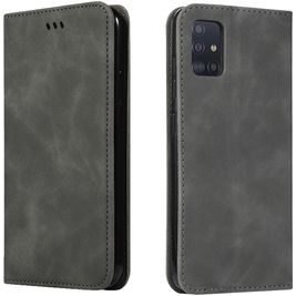 Mobigear Retro Slim Samsung Galaxy A51 Hoesje Bookcase - Grijs Mobigear Retro Slim Samsung Galaxy A51 Hoesje Bookcase - Grijs