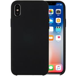 Mobigear Colors iPhone X Siliconen Hoesje Backcover - Zwart