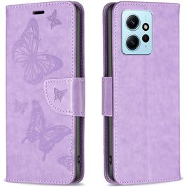 Mobigear Butterfly Xiaomi Redmi Note 12 Hoesje Bookcase Portemonnee - Paars