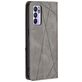 Mobigear Rhombus Slim OPPO Reno 6 5G Hoesje Bookcase - Grijs