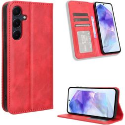 Mobigear Sensation Samsung Galaxy A35 Hoesje Bookcase Portemonnee - Rood