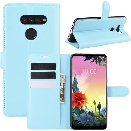 Mobigear Classic LG K50s Hoesje Bookcase Portemonnee - Blauw