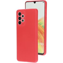 Mobiparts Samsung Galaxy A33 Siliconen Hoesje Backcover - Scarlet Red