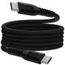 Mobiparts Magnetic Braided USB-C naar USB-C Kabel 1 Meter - Black