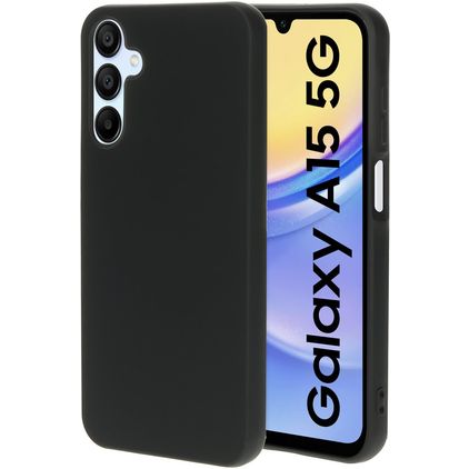 Mobiparts Samsung Galaxy A15 Siliconen Hoesje Backcover - Zwart