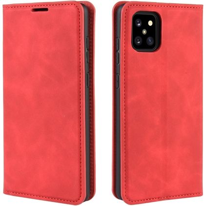 Mobigear Retro Slim Samsung Galaxy Note 10 Lite Hoesje Bookcase Portemonnee - Rood