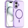 Mobigear Shockproof iPhone 16 MagSafe Hoesje Flexibel TPU Backcover - Paars