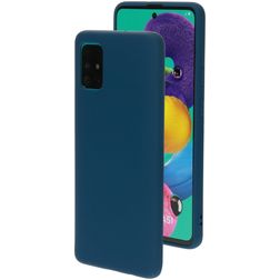 Mobiparts Samsung Galaxy A51 Siliconen Hoesje Backcover - Blueberry Blue