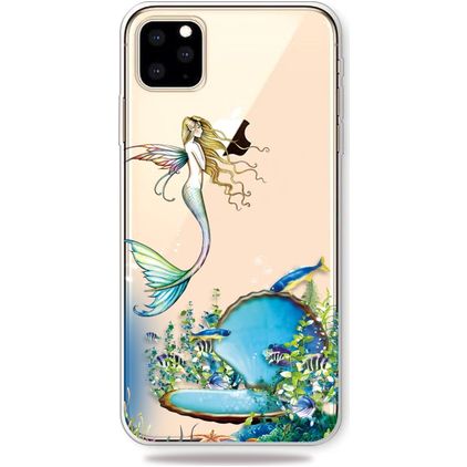 Mobigear Design iPhone 11 Pro Max Hoesje Flexibel TPU Backcover - Zeemeermin