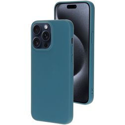 Mobiparts iPhone 15 Pro Max Siliconen Hoesje Backcover - Blueberry Blue