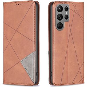 Mobigear Rhombus Slim Samsung Galaxy S25 Ultra Hoesje Bookcase - Bruin