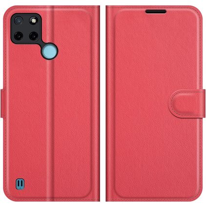 Mobigear Classic Realme C25Y Hoesje Bookcase Portemonnee - Rood