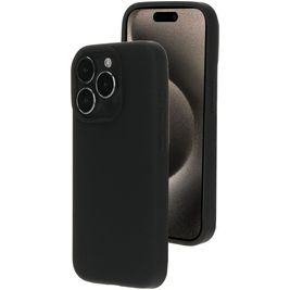 Mobiparts iPhone 15 Pro Siliconen MagSafe Hoesje Backcover - Zwart