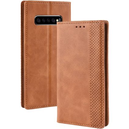 Mobigear Sensation Samsung Galaxy S10 Plus Hoesje Bookcase Portemonnee - Cognac