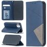 Mobigear Rhombus Slim iPhone 12 Mini Hoesje Bookcase - Blauw