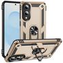 Mobigear Armor Ring Samsung Galaxy S25 Edge Hoesje Hardcase Backcover Shockproof met Ringhouder - Goud