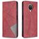 Mobigear Rhombus Slim Nokia G10 Hoesje Bookcase - Rood