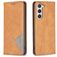 Mobigear Rhombus Slim Samsung Galaxy S25 Hoesje Bookcase - Cognac