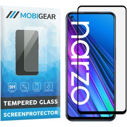 Mobigear Premium Realme Narzo 30 5G‎ Glazen Screenprotector - Case Friendly - Zwart