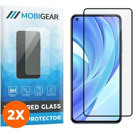 Mobigear Premium Xiaomi Mi 11 Lite Glazen Screenprotector - Case Friendly - Zwart (2-Pack)