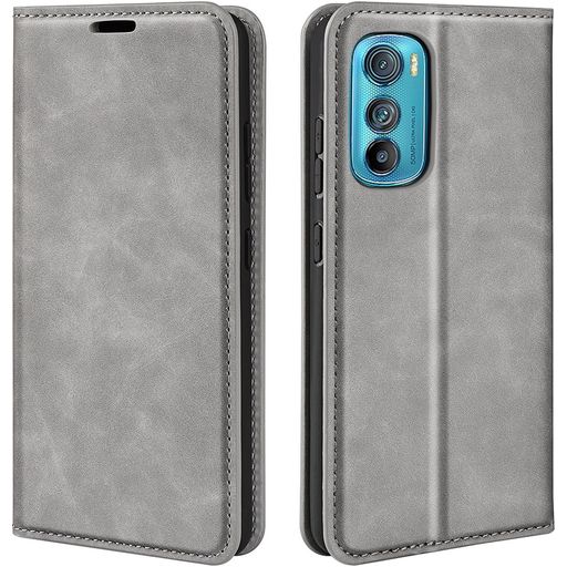 Mobigear Retro Slim Motorola Edge 30 Hoesje Bookcase Portemonnee - Grijs