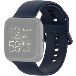 Mobigear Sport Buckle Siliconen Fitbit Versa Lite Bandje Gespsluiting - Donkerblauw