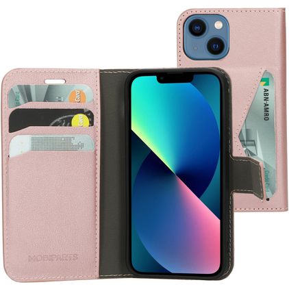 Mobiparts Classic Wallet iPhone 13 Mini Hoesje Bookcase Portemonnee - Roze