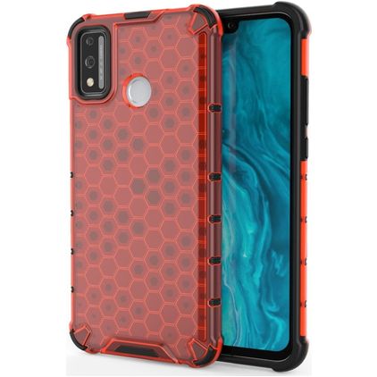 Mobigear Honeycomb HONOR 9X Lite Hoesje Hardcase Backcover Shockproof - Rood