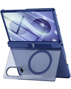 Mobigear Kickstand Samsung Galaxy Z Fold 8 MagSafe Hoesje Hardcase Backcover Shockproof met Standaard - Blauw