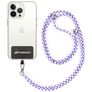 Mobigear Lanyard Universeel Telefoonkoord Verstelbaar - Paars / Wit