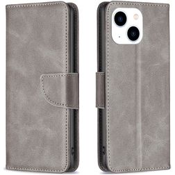 Mobigear Excellent iPhone 15 Hoesje Bookcase Portemonnee - Grijs