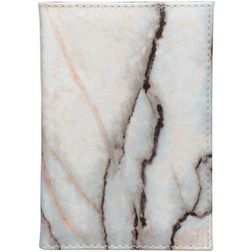 Mobigear Marble Hard Kunststof Paspoort Hoesje - Wit