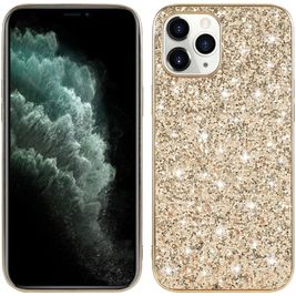 Mobigear Glitter iPhone 12 Hoesje Hardcase Backcover - Goud