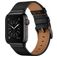Mobigear Firenze Leren Apple Watch Bandje Gespsluiting - 42/41/40/38 mm - Zwart