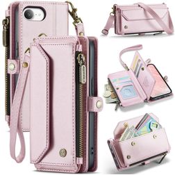 CaseMe C36 iPhone 16e Hoesje Bookcase Portemonnee - Roze