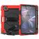 Mobigear SureGrip Xtreme iPad Air 11 Inch (2024) Hoes Hard Kunststof,Siliconen Backcover + Stylus Houder + Schouderband + Standaard - Rood
