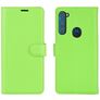Mobigear Classic Motorola One Fusion Plus Hoesje Bookcase Portemonnee - Groen