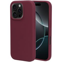 Mobiparts iPhone 16 Pro Siliconen Hoesje Backcover - Plum Red