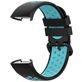 Mobigear Sport Plus Buckle Siliconen Fitbit Charge 3 Bandje Gespsluiting - Zwart / Turquoise