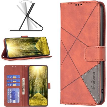 Mobigear Rhombus Google Pixel 7a Hoesje Bookcase Portemonnee - Bruin